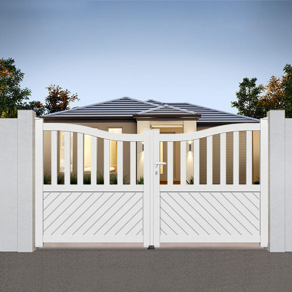 Portail aluminium CDG inversé fougère - Diokles