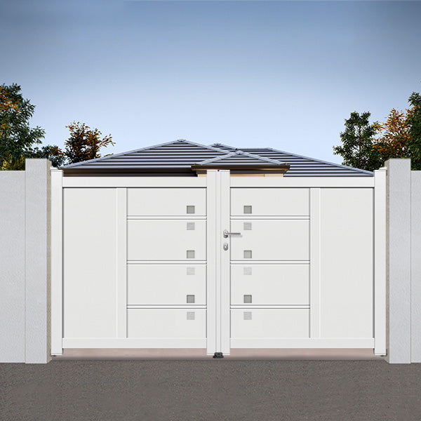 Portail aluminium battant design - Nicomède