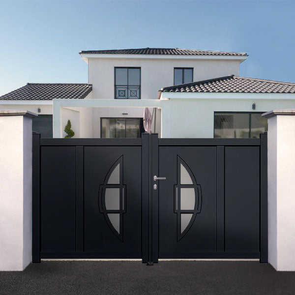 Portail aluminium battant design - Procas