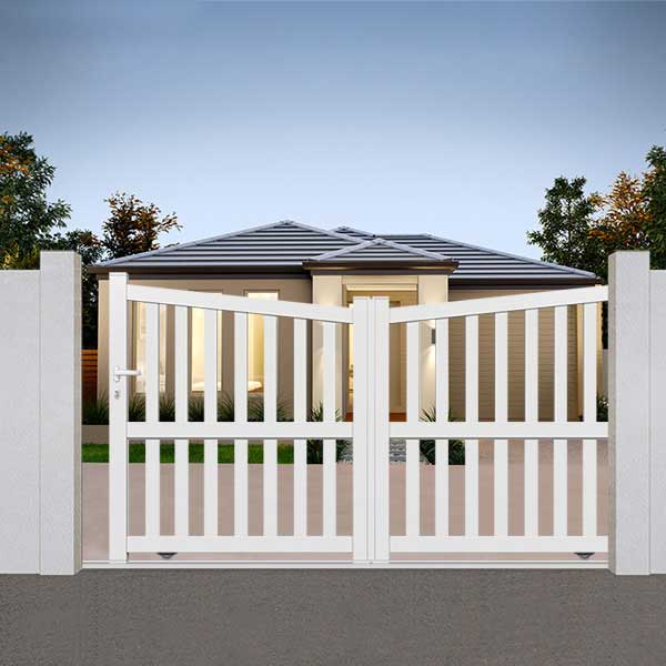 Portail aluminium coulissant biaisé - Makarios