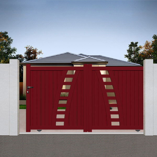 Portail aluminium coulissant semi-modern - Antlia