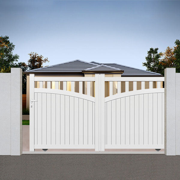 Portail aluminium coulissant semi-modern - Lynx