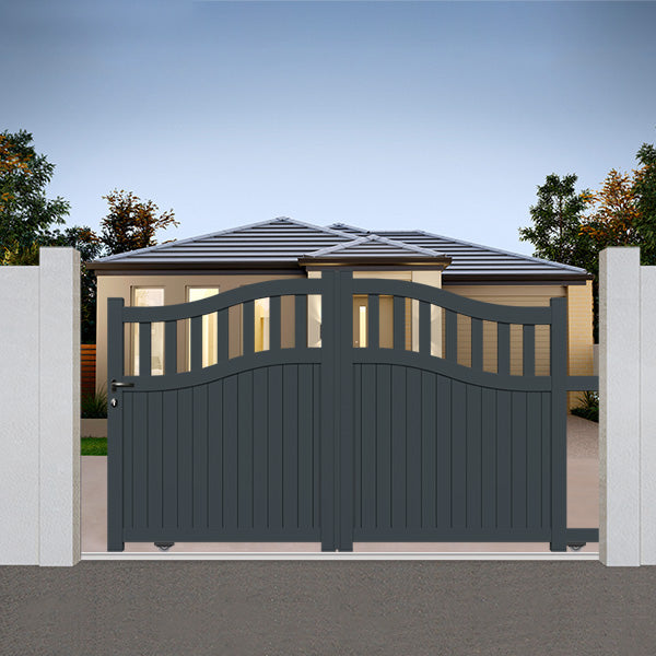 Portail aluminium coulissant semi-modern - Pictor