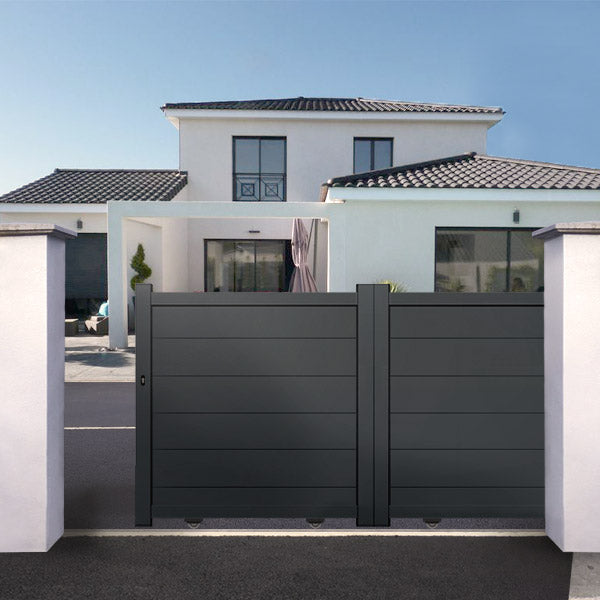 Portail aluminium coulissant semi-modern - Scorpius