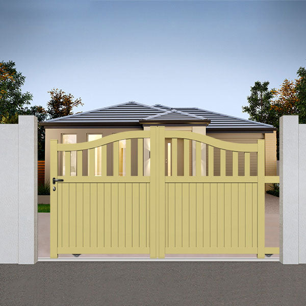 Portail aluminium coulissant semi-modern - Vela