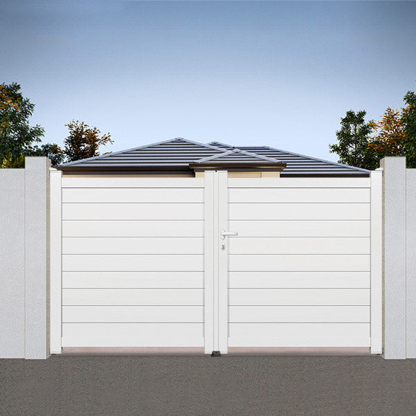 Portail aluminium droit plein - Polis