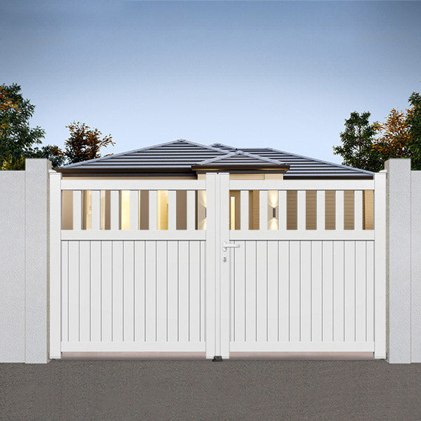Portail aluminium droit semi-ajouré - Venator