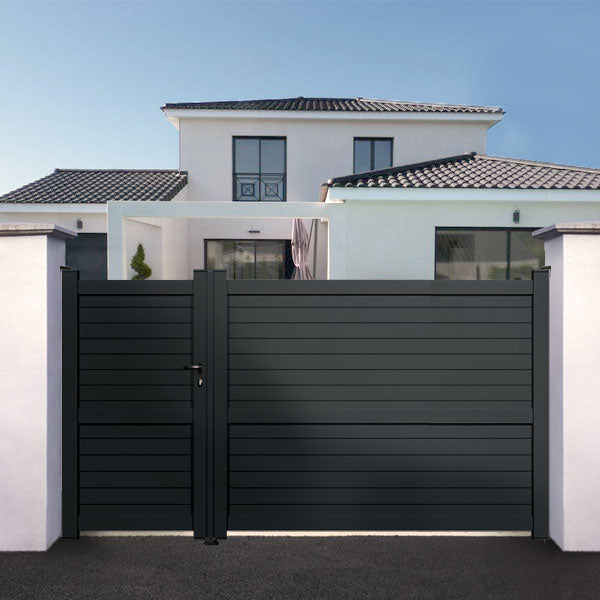 Portail aluminium asymétrique - Ulysse