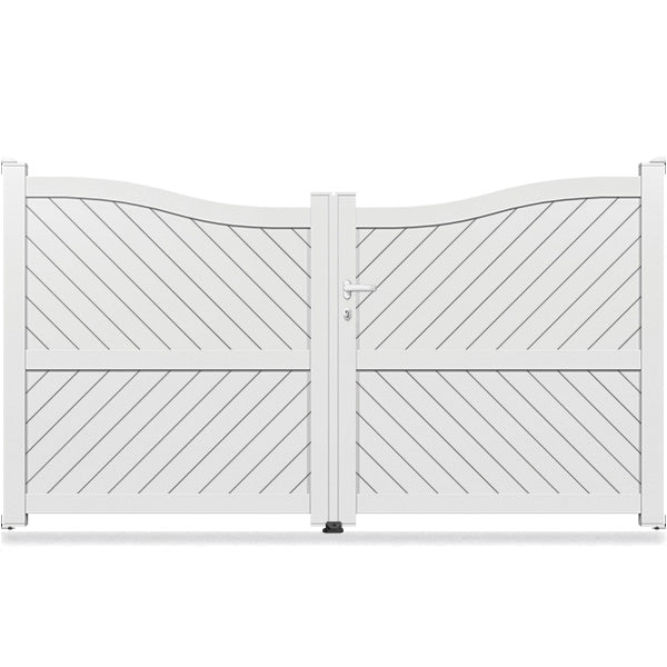 Portail aluminium CDG inversé fougère - Ares