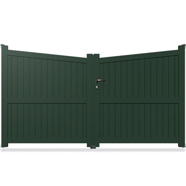 Portail aluminium biaisé plein - Nyx