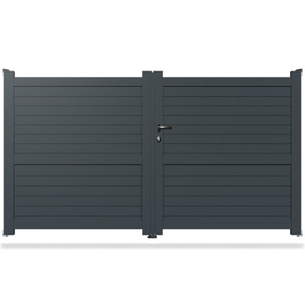 Portail battant aluminium droit plein - Gaïa