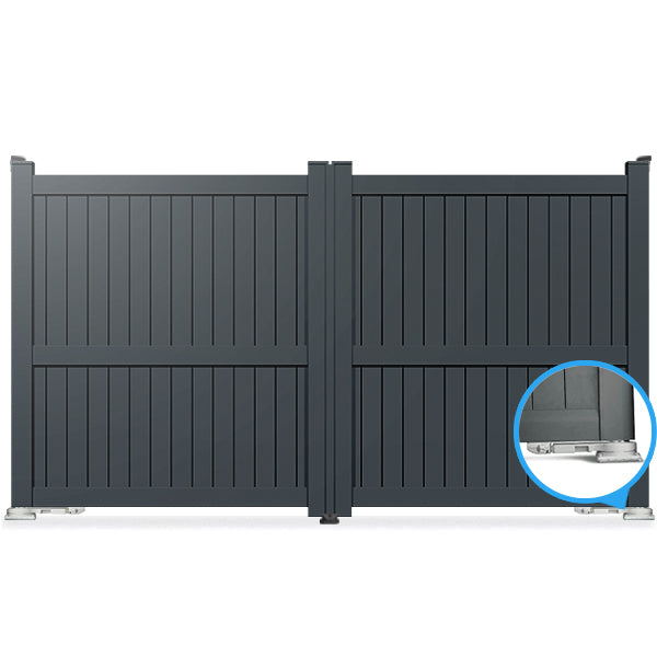 Portail aluminium battant motorisation intégrée - Adonis