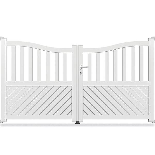 Portail aluminium CDG inversé fougère - Diokles