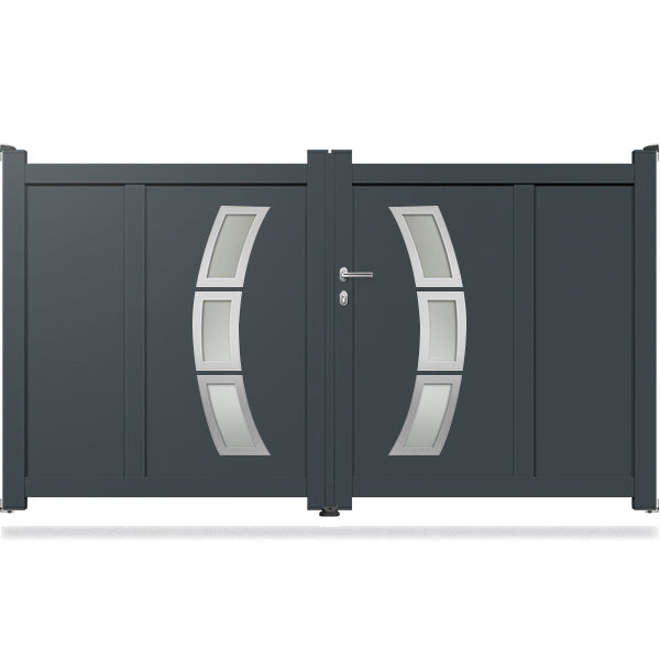 Portail aluminium battant design - Arès