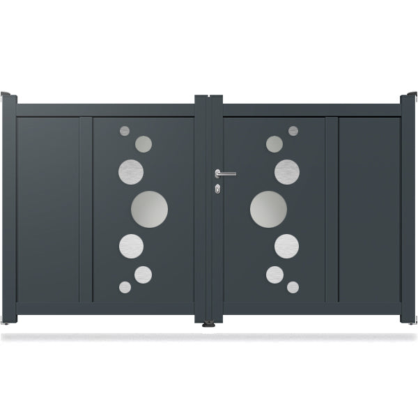 Portail aluminium battant design - Athos