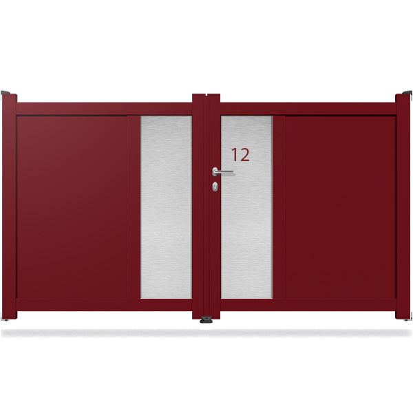 Portail aluminium battant design - Isaac