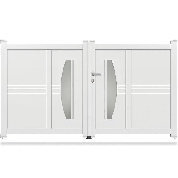 Portail aluminium battant design - Noa