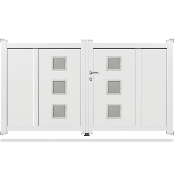Portail aluminium battant design - Ouréa