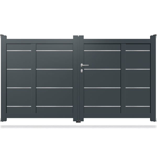 Portail aluminium battant design - Phinée