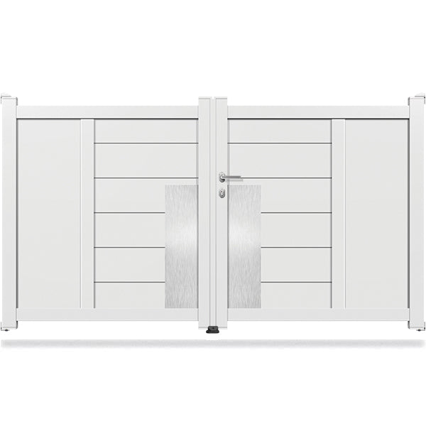 Portail aluminium battant design - Priam