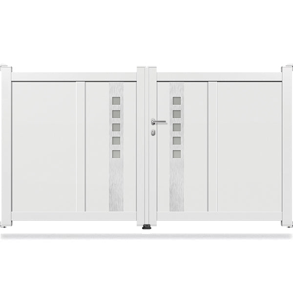 Portail aluminium battant design - Rémus