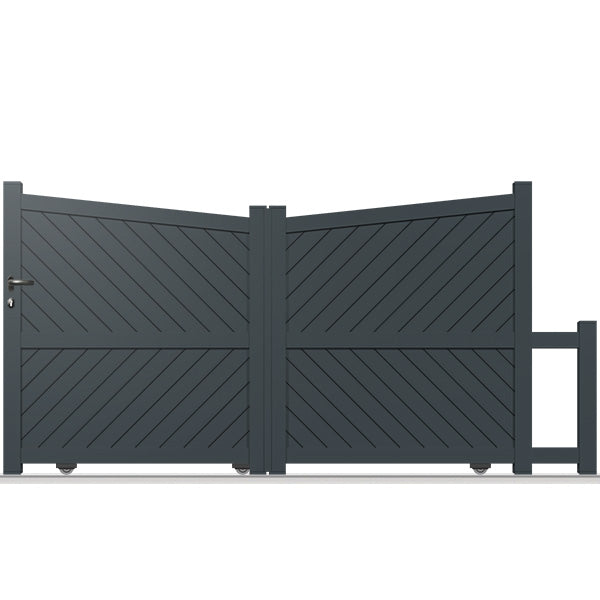 Portail aluminium coulissant biaisé - Cetus