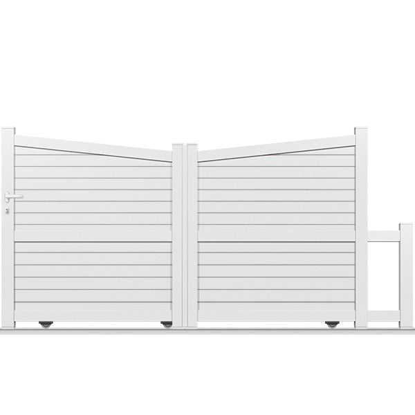 Portail aluminium coulissant biaisé - Sagitta