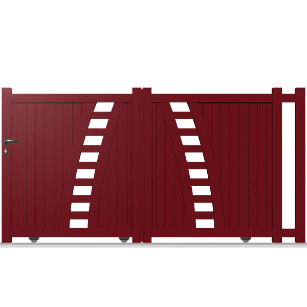 Portail aluminium coulissant semi-modern - Antlia