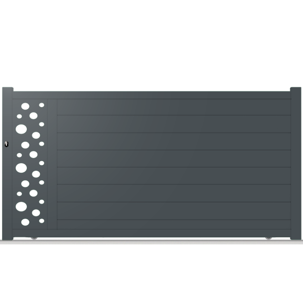 Portail aluminium coulissant semi-modern - Columba