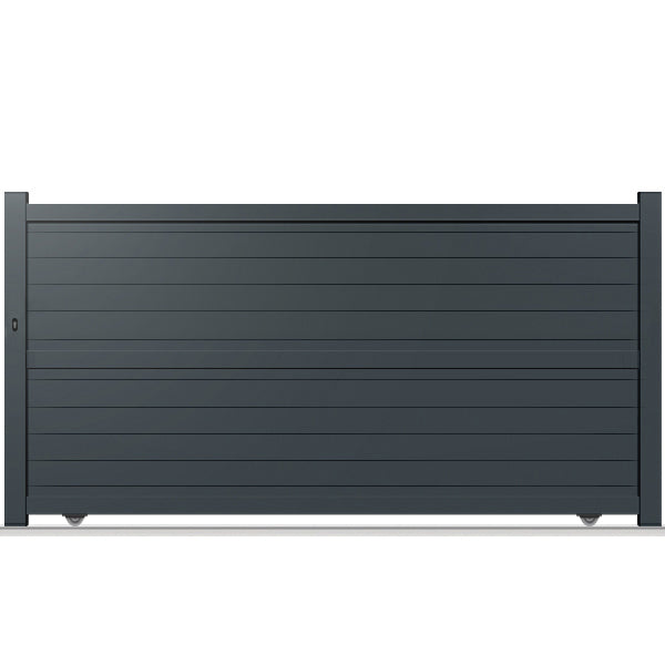 Portail aluminium coulissant semi-modern - Pegasus