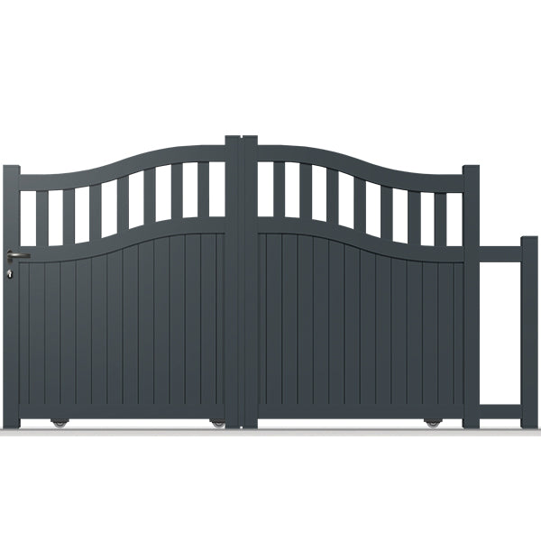 Portail aluminium coulissant semi-modern - Pictor