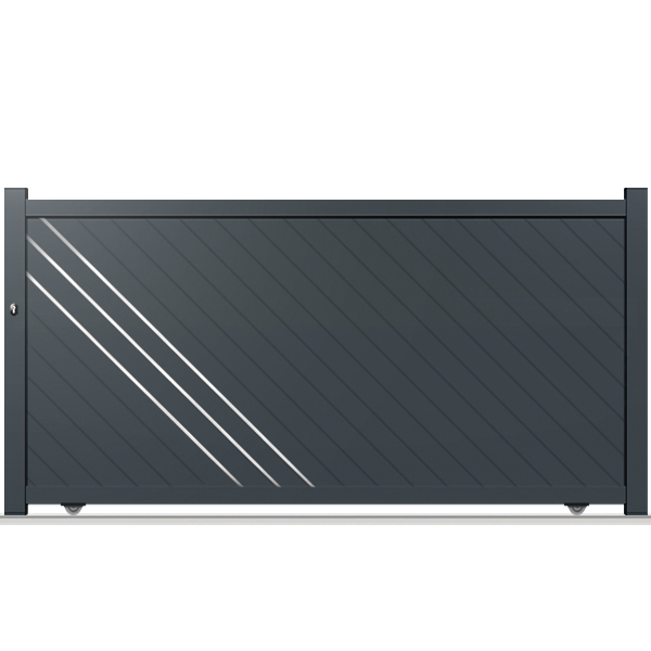 Portail aluminium coulissant semi-modern - Sagittarius