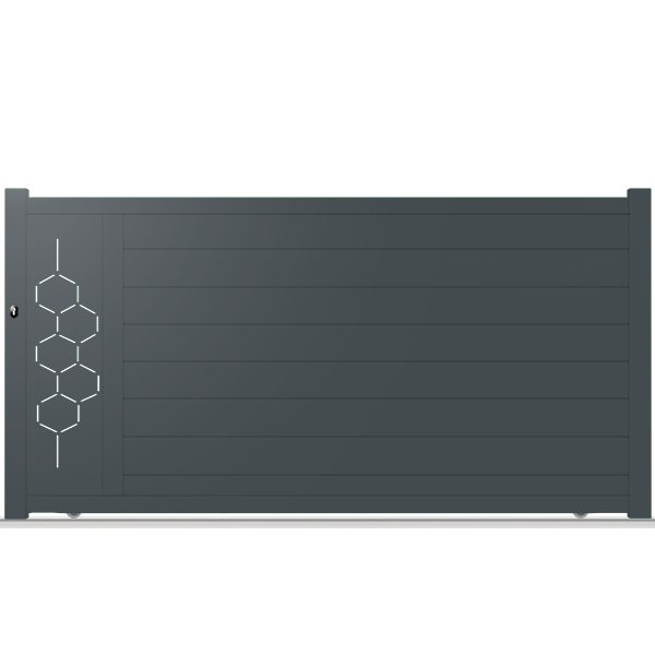 Portail aluminium coulissant semi-modern - Taurus