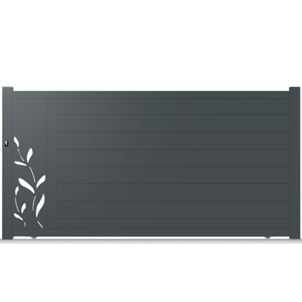 Portail aluminium coulissant semi-modern - Virgo