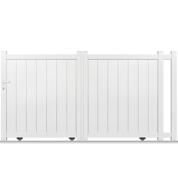 Portail aluminium coulissant semi-modern - Volans