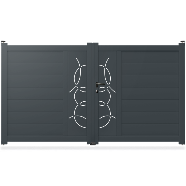 Portail aluminium droit - Gemma