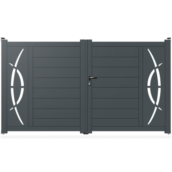 Portail aluminium droit - Heze