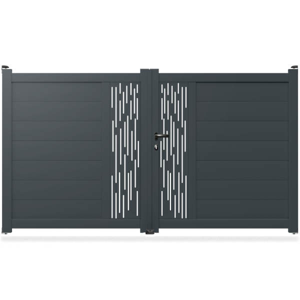 Portail aluminium droit - Hoedus