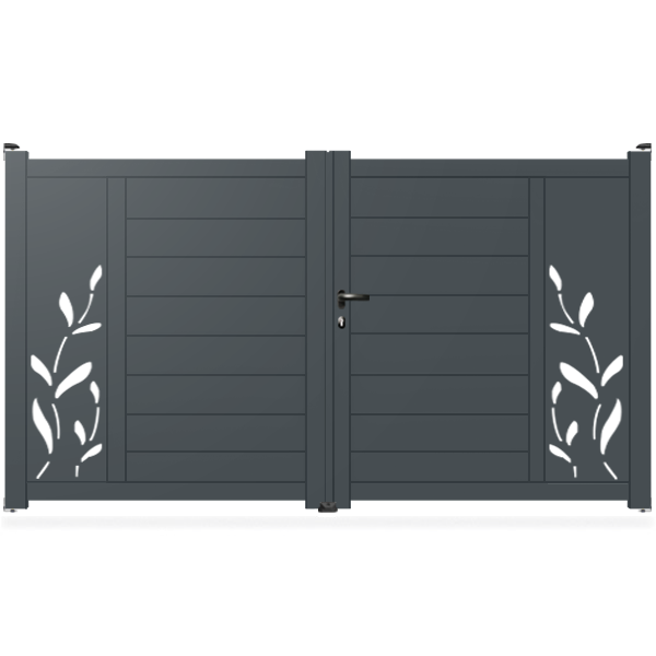 Portail aluminium droit - Isis