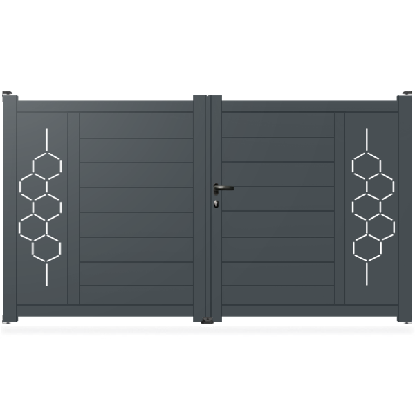 Portail aluminium droit - Kara