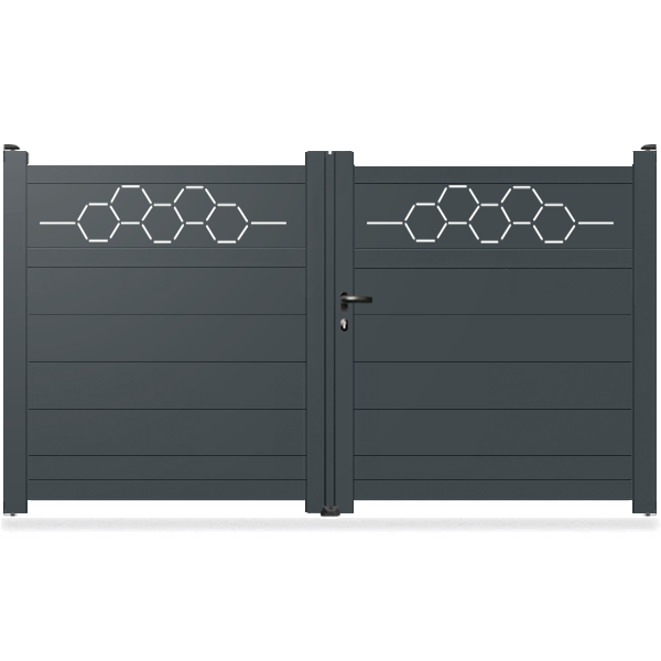 Portail aluminium droit - Kora