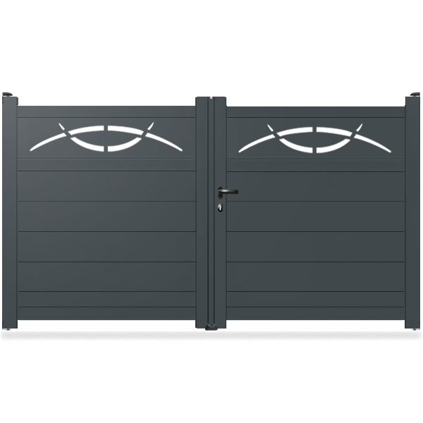 Portail aluminium droit - Media