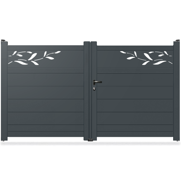 Portail aluminium droit - Mérope