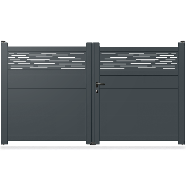 Portail aluminium droit - Nodus