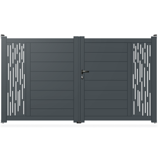 Portail aluminium droit - Juza