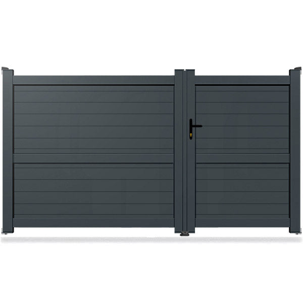 Portail aluminium droit asymétrique - Ceibo