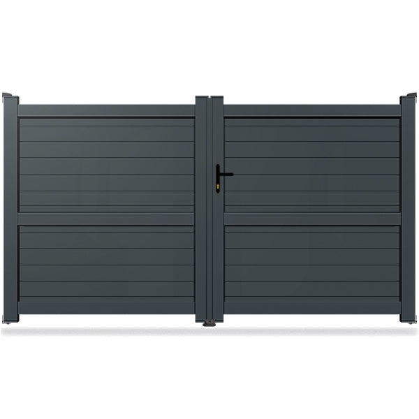 Portail aluminium droit plein - Kosmas