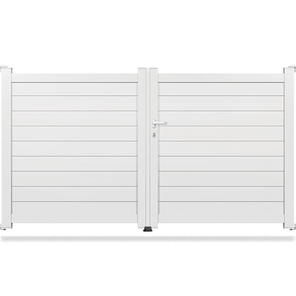Portail aluminium droit plein - Polis