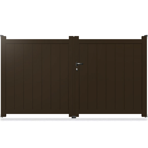 Portail aluminium droit plein - Syrma