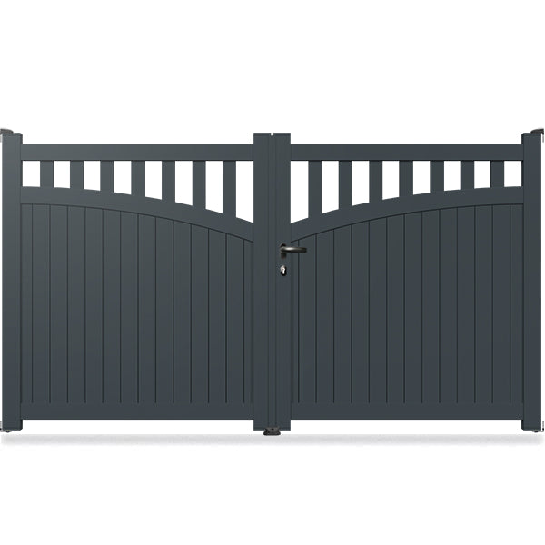 Portail aluminium droit semi-ajouré - Sarin
